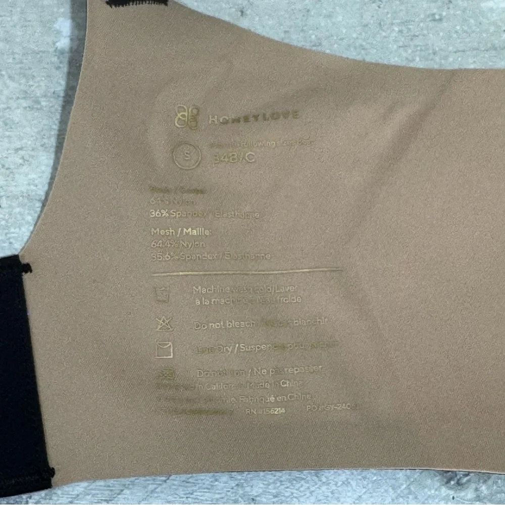 HONEYLOVE CROSSOVER WIRELESS BRA - BLACK  - SIZE - SMALL - Picture 5 of 5